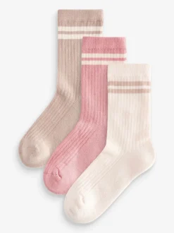 neutre - Lot de 3 paires de chaussettes de sport pour l'école enrichies en coton matelassées