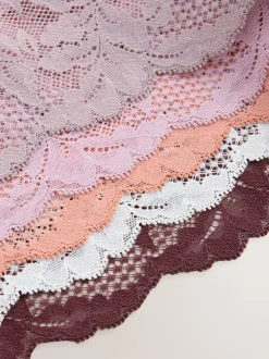 neutre - No VPL Lace Back Briefs 5 Pack