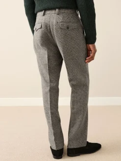 neutre - Pantalons Coupe classique Signatures Moons 100% laine britannique texturée