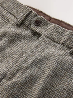 neutre - Pantalons Coupe classique Signatures Moons 100% laine britannique texturée