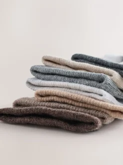 neutre - Paquet de chaussettes en coton riche à fines côtes 7