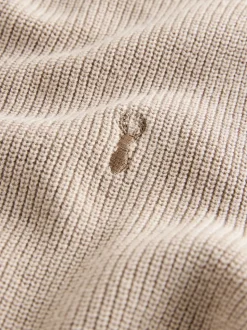 neutre - Pull en maille col rond en coton (3-16ans)