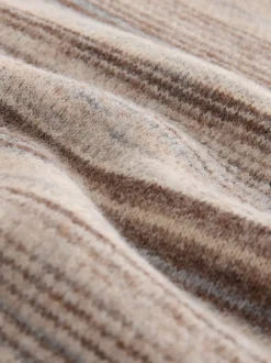 neutre - Pull rayure col rond coupe classique avec laine