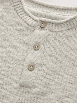 neutre - Pull tricoté Henleys (3mths-7yrs)