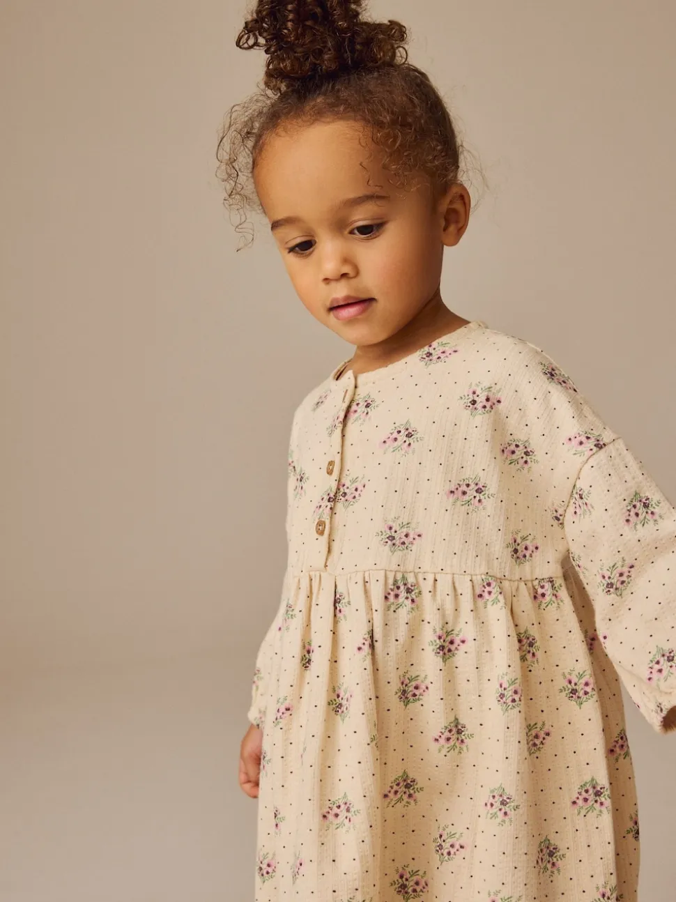 neutre - Robe à manches longues en jersey (3mths-7yrs)