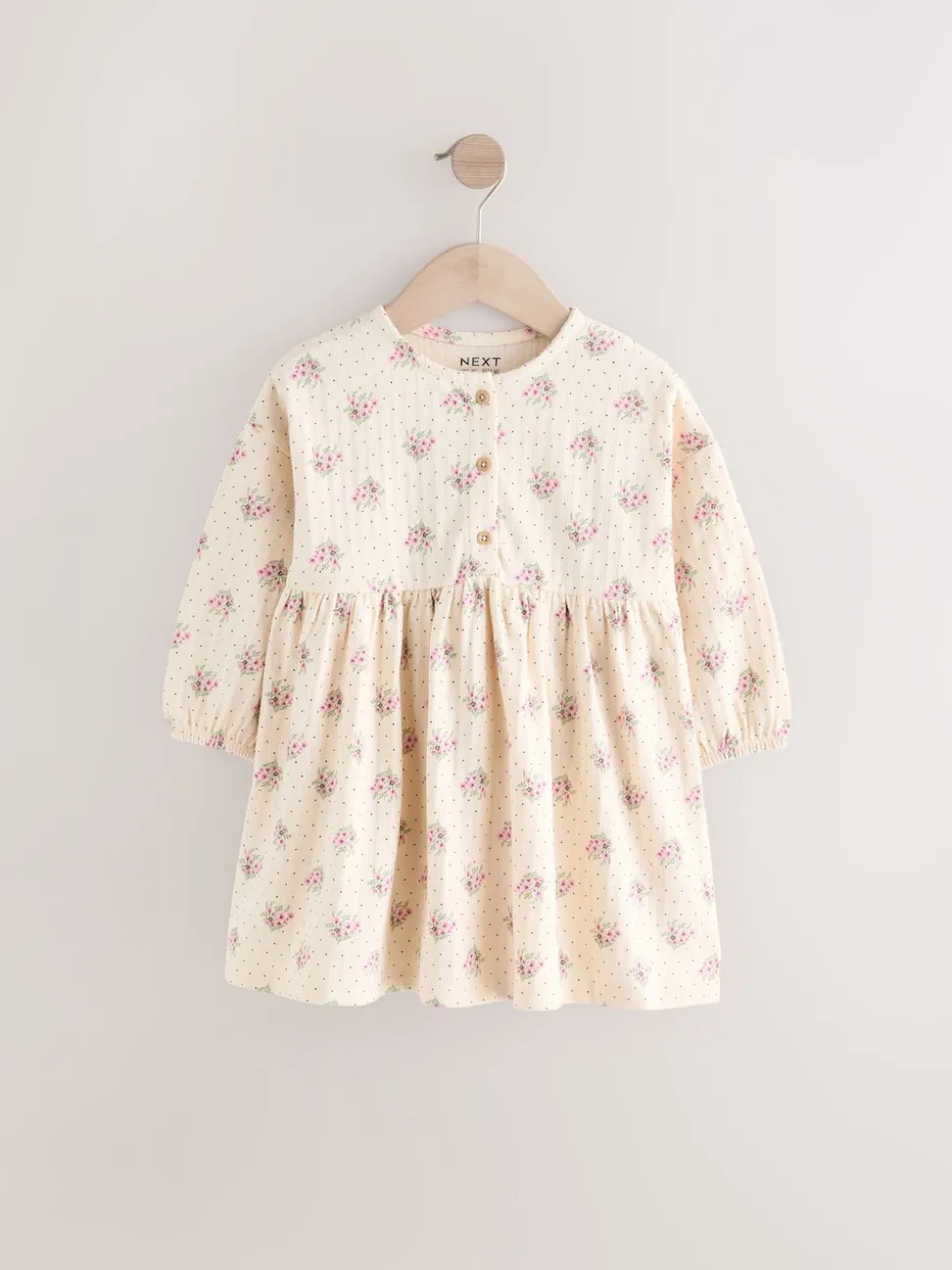 neutre - Robe à manches longues en jersey (3mths-7yrs)