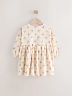 neutre - Robe à manches longues en jersey (3mths-7yrs)