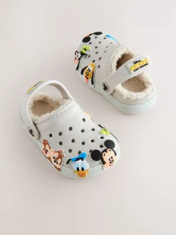 neutre - Sabots chaussons doublés chauds Mickey