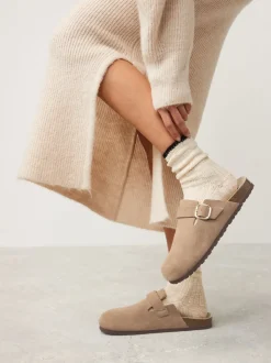 neutre - sabots en cuir avec semelle plantaire