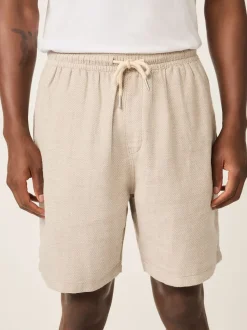 neutre - Shorts en Lin Mélange à taille élastique