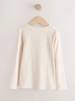 neutre - Top côtelé à manches longues (3-16ans)