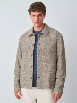 neutre - Veste à carreaux élégante en laine