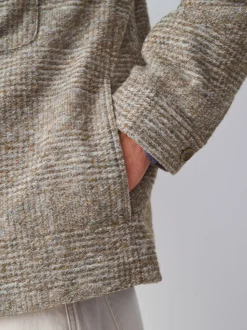 neutre - Veste à carreaux élégante en laine