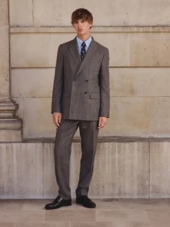 neutre - Veste de costume Double boutonnage en Blend de laine mérinos