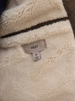 neutre - Veste Harrington doublée de borg en laine