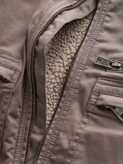 neutre - Veste zippée doublée de peau de mouton