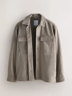 neutre - Veste-chemise en laine à deux poches