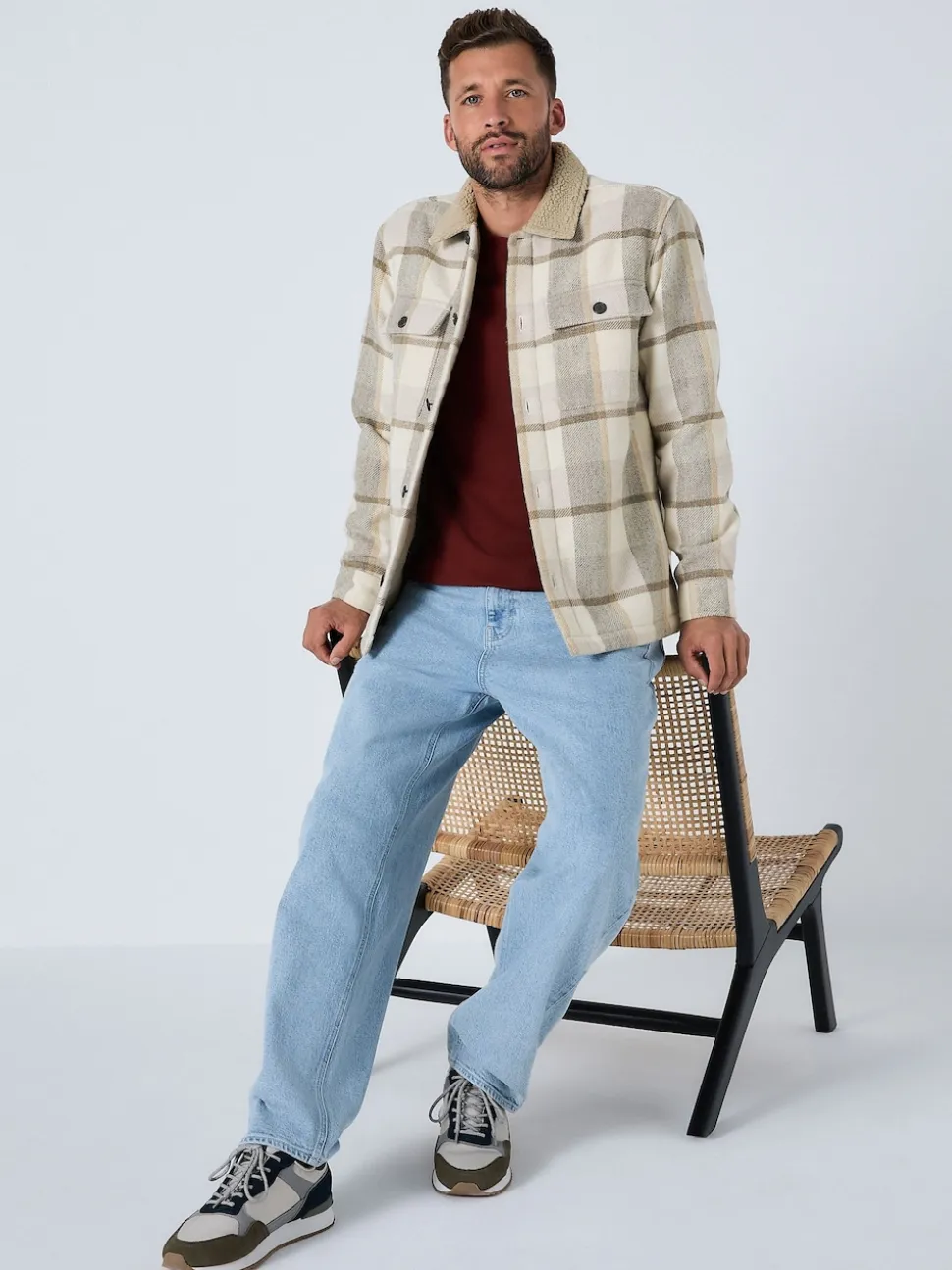 neutre - Vérifier Borg Lined Shacket