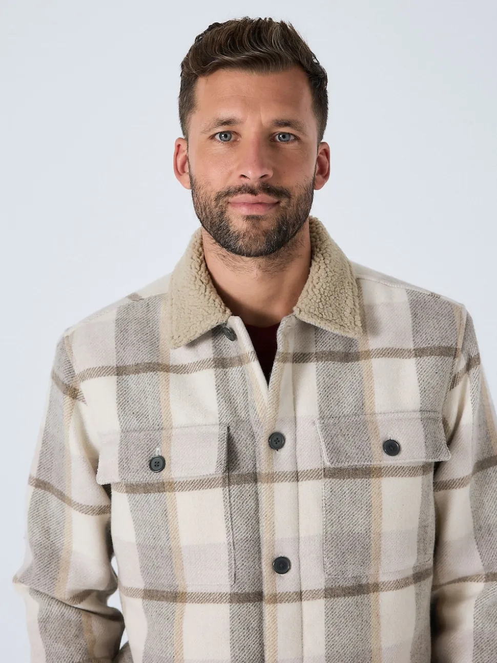 neutre - Vérifier Borg Lined Shacket