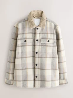 neutre - Vérifier Borg Lined Shacket