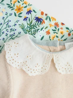 Neutre canard/Vert sauge Ditsy - Pull et Leggings en maille Bébé Ensemble 2 Pièces (0mois-3ans)