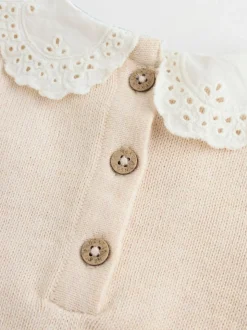 Neutre canard/Vert sauge Ditsy - Pull et Leggings en maille Bébé Ensemble 2 Pièces (0mois-3ans)