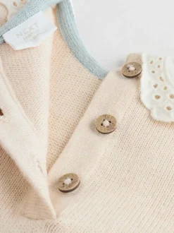 Neutre canard/Vert sauge Ditsy - Pull et Leggings en maille Bébé Ensemble 2 Pièces (0mois-3ans)