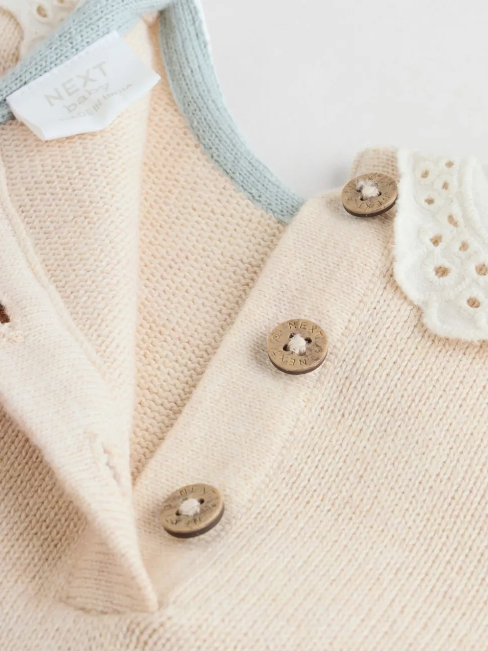 Neutre canard/Vert sauge Ditsy - Pull et Leggings en maille Bébé Ensemble 2 Pièces (0mois-3ans)