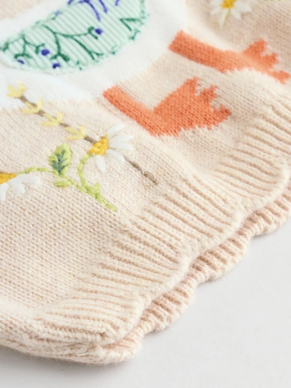 Neutre canard/Vert sauge Ditsy - Pull et Leggings en maille Bébé Ensemble 2 Pièces (0mois-3ans)