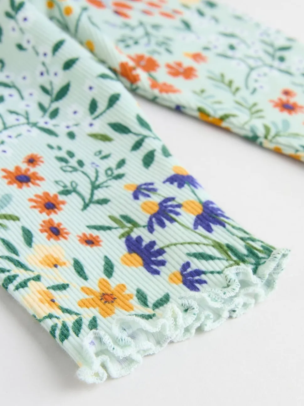 Neutre canard/Vert sauge Ditsy - Pull et Leggings en maille Bébé Ensemble 2 Pièces (0mois-3ans)