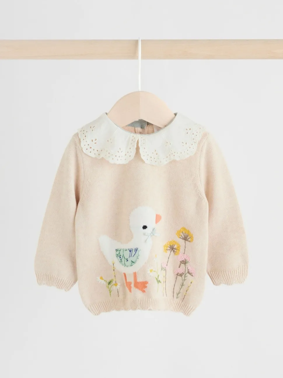 Neutre canard/Vert sauge Ditsy - Pull et Leggings en maille Bébé Ensemble 2 Pièces (0mois-3ans)