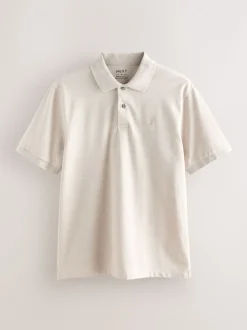 Neutre clair Marl - Ajustement régulier - Polo Manches courtes Pique