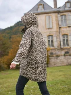 Neutre imprimé léopard - Imperméable de Grossesse et de portage Seraphine 3-en-1