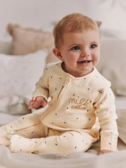 Neutre Milk Club - Lot de 3 dors-bien bébé à fermeture éclair bidirectionnelle 100 % coton (0mois -2ans)