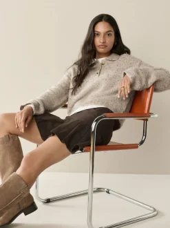 Neutre neutre - Pull polo à manches longues Boucle