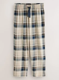 Neutre/Marine - Lot de 2 pyjamas à manches courtes en jersey à carreaux