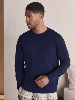 Neutre/Marine - Lot de 2 pyjamas à manches courtes en jersey à carreaux