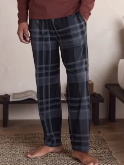 Neutre/Marine - Lot de 2 pyjamas à manches courtes en jersey à carreaux