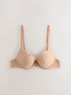 Neutre/Marine - Lot de 2 soutiens-gorge push-up pigeonnants en dentelle