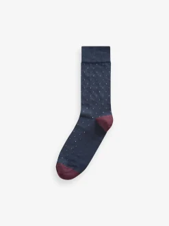 Neutre/Marine - Pattern Smart Socks 5 Pack