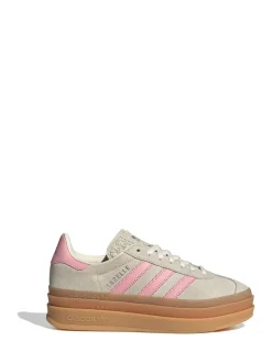 Neutre/Rose - Baskets Adidas Originals Gazelle Bold Lace Junior