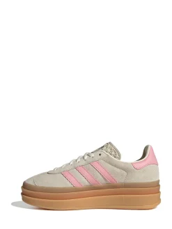 Neutre/Rose - Baskets Adidas Originals Gazelle Bold Lace Junior