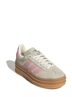Neutre/Rose - Baskets Adidas Originals Gazelle Bold Lace Junior