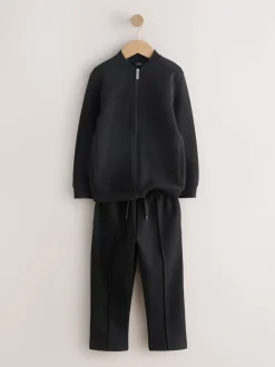 New Noir - Ensemble veste bomber en jersey élégant et jogging (3-16ans)