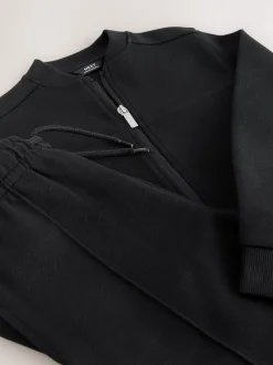 New Noir - Ensemble veste bomber en jersey élégant et jogging (3-16ans)