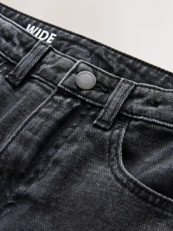 Noir - 100% Coton Denim Multipocket Cargos Jeans (3-16ans)