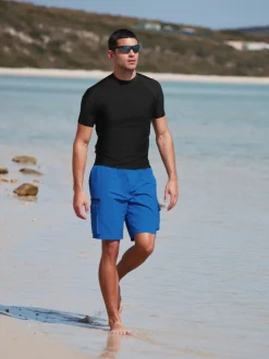 Noir - Active Manche courte Rash gilet