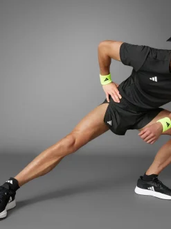 Noir - Adidas Adizero Essentials Running Split Shorts