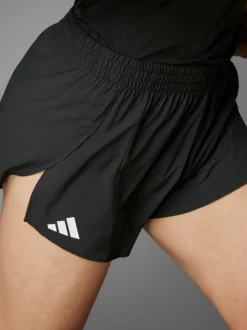 Noir - Adidas Adizero Essentials Running Split Shorts