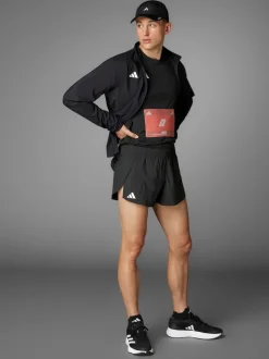 Noir - Adidas Adizero Essentials Running Split Shorts